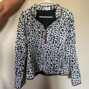 1/2 Zip Cheetah Top